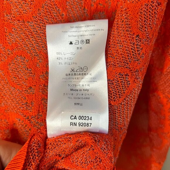 Emilio Pucci Bee Pattern long sleeve mesh top - Picture 5 of 5